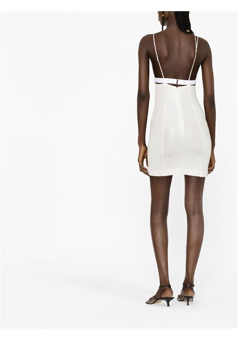 White cut-out minidress - women NENSI DOJAKA | NDSS23DR018BWHIGLO